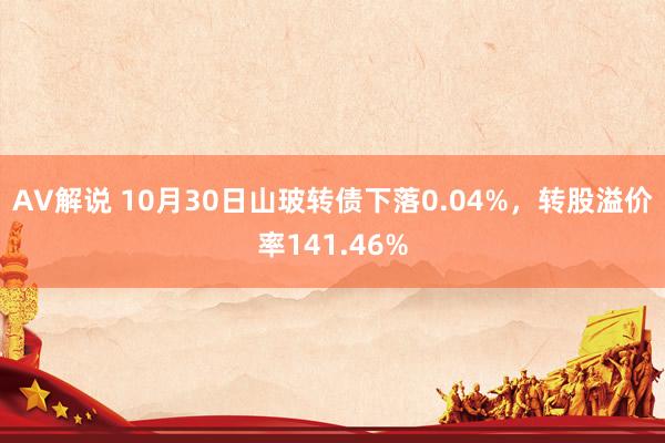 AV解说 10月30日山玻转债下落0.04%，转股溢价率141.46%