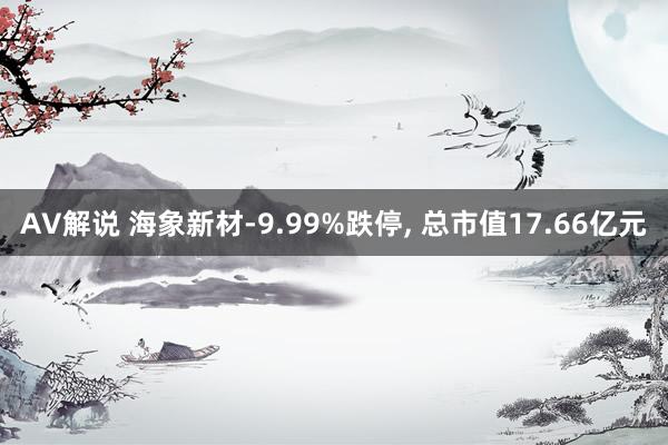AV解说 海象新材-9.99%跌停， 总市值17.66亿元