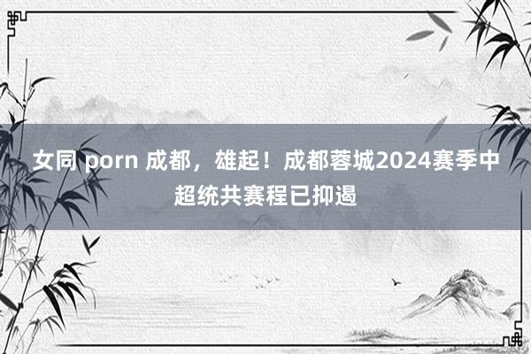 女同 porn 成都，雄起！成都蓉城2024赛季中超统共赛程已抑遏