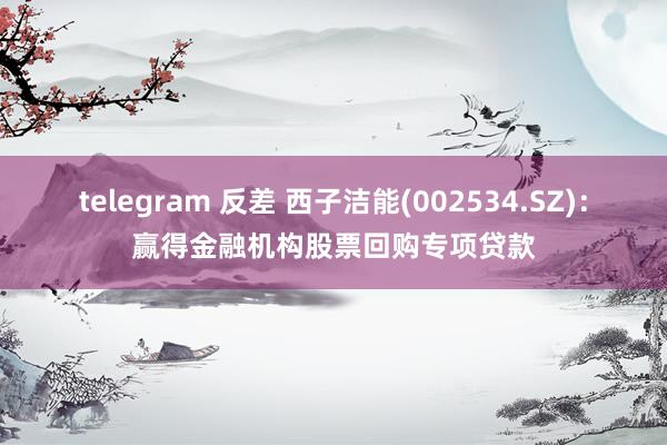 telegram 反差 西子洁能(002534.SZ)：赢得金融机构股票回购专项贷款