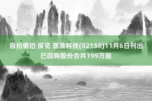 自拍偷拍 探花 医渡科技(02158)11月6日刊出已回购股份合共199万股
