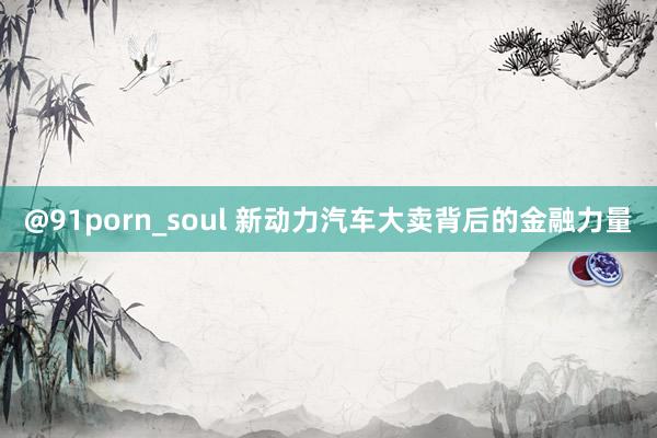 @91porn_soul 新动力汽车大卖背后的金融力量