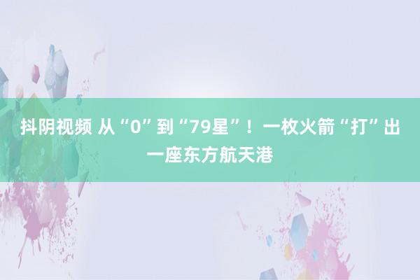 抖阴视频 从“0”到“79星”！一枚火箭“打”出一座东方航天港