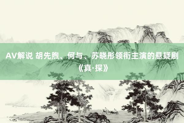 AV解说 胡先煦、何与、苏晓彤领衔主演的悬疑剧《真·探》