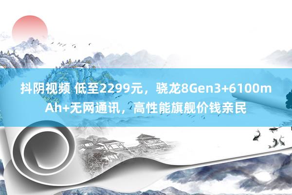 抖阴视频 低至2299元，骁龙8Gen3+6100mAh+无网通讯，高性能旗舰价钱亲民
