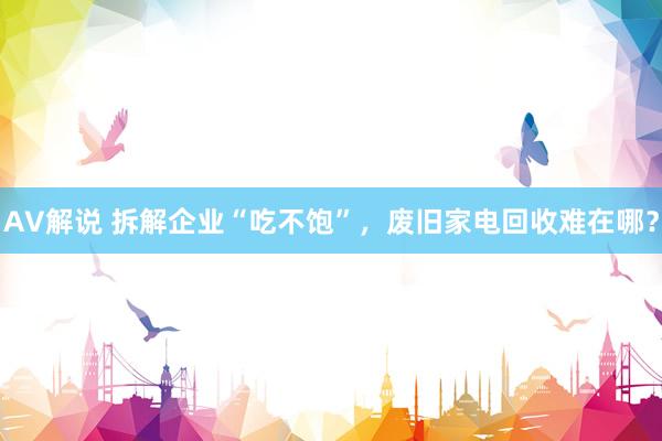 AV解说 拆解企业“吃不饱”，废旧家电回收难在哪？
