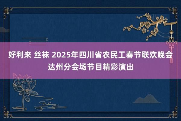 好利来 丝袜 2025年四川省农民工春节联欢晚会达州分会场节目精彩演出