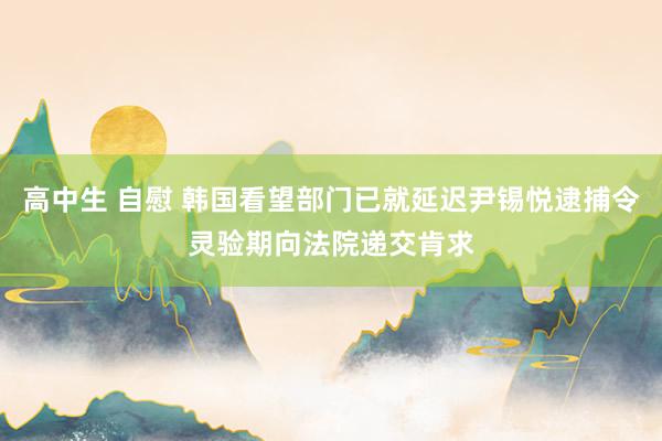 高中生 自慰 韩国看望部门已就延迟尹锡悦逮捕令灵验期向法院递交肯求