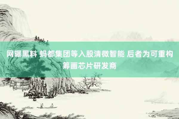网曝黑料 蚂都集团等入股清微智能 后者为可重构筹画芯片研发商