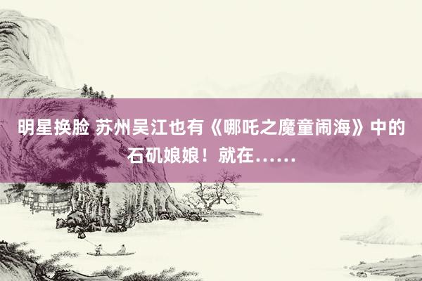 明星换脸 苏州吴江也有《哪吒之魔童闹海》中的石矶娘娘！就在……