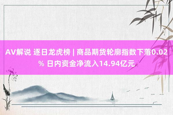 AV解说 逐日龙虎榜 | 商品期货轮廓指数下落0.02% 日内资金净流入14.94亿元