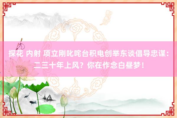 探花 内射 项立刚叱咤台积电创举东谈倡导忠谋：二三十年上风？你在作念白昼梦！