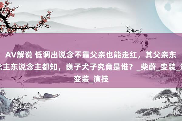 AV解说 低调出说念不靠父亲也能走红，其父亲东说念主东说念主都知，巍子犬子究竟是谁？_柴蔚_变装_演技